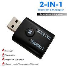 Mini Wireless Bluetooth Receiver Adapter 5.0 Audio Transmitter Stereo Bluetooth Dongle AUX USB 3.5mm For Laptop TV PC Car Kit 2024 - купить недорого