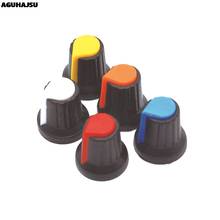 25PCS/lot WH148 potentiometer knob cap(copper core) 15X17mm 6mm Shaft Hole AG2 Yellow Orange Blue White Red 5colour*5PCS=25PCS 2024 - buy cheap