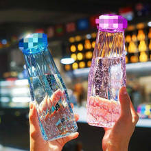 Creative sport Glass Water Bottle Colorful Crystal Diamond Couple Cup Water Glass Gift Cute Crystal Water Bottle Hydro Flask 2024 - buy cheap