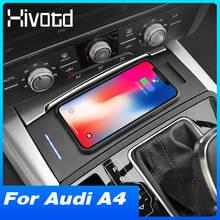 Hivotd автомобильное беспроводное зарядное устройство QI для Audi A4 B8 A5 S5 RS5 2008-2017 15 Вт Беспроводная зарядка держатель телефона пластина аксессуар... 2024 - купить недорого