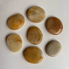 Yellow Jade Stone Jasper Palm Stones Set Palmstone Chakra Healing Spiritual Crystal Home Office Table Decor 7pcs 2024 - buy cheap