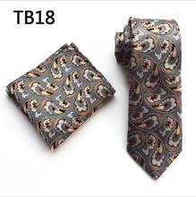 Wholesale Men Necktie Set Unique Paisley Pattern Cravat Tie Sets with Pocket Square 2024 - buy cheap