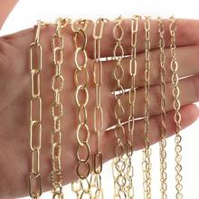 1 Meter Copper Oval Link Chain Paperclip Square Cable Necklace Bracelet Chains Findings For Jewelry Making Supplies Accessories 2024 - buy cheap