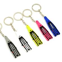 Nautical Diving Fin Key Chain Flipper Keychain Keyring Divers Key Ring Holder Scuba Diving Accessories 2024 - buy cheap