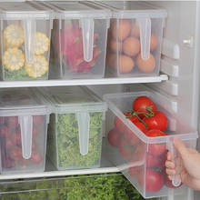 Контейнер для хранения еды в холодильнике, кухонный ящик для экономии пространства, прозрачный контейнер для морозильной камеры, влагостойкая герметичная коробка для еды и фруктов 2024 - купить недорого
