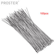 PROSTER new for 4.6*400mm high quality 100pcs 304 Stainless Steel Marine Grade Multi-Purpose Metal Locking Cable Ties 2024 - buy cheap
