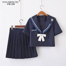 Classic Navy Sailor Suit With Neckline Japan/Korean Female Students Uniforms JK Student Clothing Sets Girls Anime COS Sailor 2024 - buy cheap