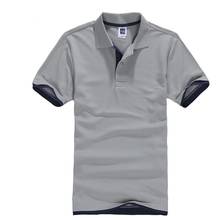 Мужские классические футболки, Летние повседневные однотонные футболки с коротким рукавом, Мужские дышащие хлопковые Майки, футболки для гольфа, тенниса, футболки для мужчин 2024 - купить недорого