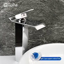 Gisha Chrome Bathroom Basin Faucet Sink Faucet Bathroom Single Hole Waterfall Toilet Basin Tap Antique Silver Brass Water Crane 2024 - buy cheap