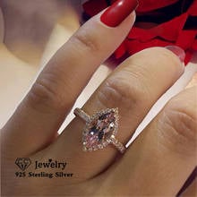 CC anillos para mujer moda Zirconia cúbica color champán forma de huevo de compromiso de boda de anillo de joyería nupcial envío CC2333 2024 - compra barato