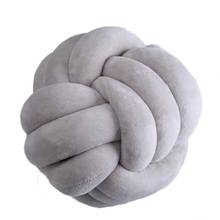 Cojín de felpa con bola de nudo para sofá, decoración hecha a mano, almohada para asiento trasero de oficina, niños, habitación de bebé, juguete de peluche barato 2024 - compra barato