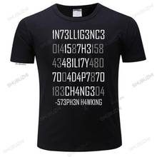 new arrived men crew neck t-shirt summer black t shirts hot sale 1N73LL1G3NC3 Mens shubuzhi funny Tee-shirt Euro size TOPS 2024 - compre barato