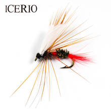 ICERIO-moscas secas para trucha, cebo de pesca con mosca, tamaño #10, 10 Uds. 2024 - compra barato