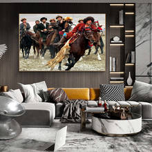 Man Hunting On Horseback Oil Painting Wall Art Canvas Scandinavian Posters and Prints Modern Wall Art Picture for Living Room 2024 - buy cheap