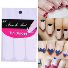 2Packs (96PCS ) White French Manicure Strip Nail Art Form Fringe Guides Sticker DIY Line Tips Nail Decoration Tool 2024 - buy cheap