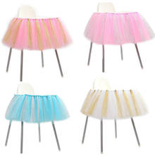 100cm Tulle Table Skirt Mix Colors Table Tutu Skirting Wedding Birthday Baby Shower Home Banquet Party Decoration 2024 - buy cheap