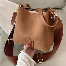 Bolso bandolera de piel para mujer, bolsa de hombro con cinturón ancho, diseño de marca Vintage, 2021 2024 - compra barato