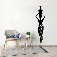 African Woman Girl Vinyl Wall Stickers Living Room Africa Culture Dance Style Pitcher Vase Wall Decal Home Decor Pattern WL1622 2024 - buy cheap