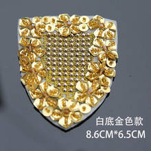 gold flower beaded jewelery tassel big shoulder brooch epaulet /epaulettes spikes/escapulario blazer accessories/pin badge 2024 - buy cheap