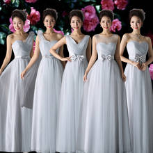 Sister Club Dress Gray Elegant Burgundy Bridesmaid Floor-Length Sexy Simple Long Dress Prom Azul Roya Guest Wedding Party 2024 - buy cheap