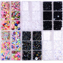 1000pcs Mix Sizes 2mm To 8mm ABS Half Round Pearls Flatback Half Round Pearls Multi Colors Glue On Rhinestone For Garment A07 2024 - buy cheap