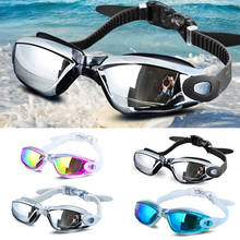 Óculos de natação unissex, óculos profissionais de silicone anti-neblina e galvanizado uv para natação, para esportes aquáticos e mergulho 2024 - compre barato