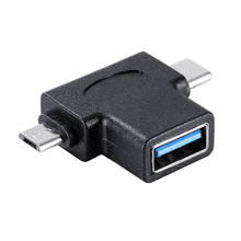 Адаптер 3 в 1 USB 3,0 Micro USB Type C OTG конвертер Type C конвертер для Xiaomi Samsung USB адаптер для телефона Android 2024 - купить недорого