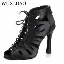WUXIJIAO Women's Latin Dance Shoes New Dance Shoes Unique Design Salsa Shoes Diamond Sandals 2024 - buy cheap