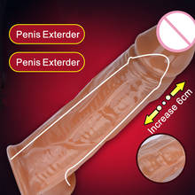 Preservativo masculino reutilizável, brinquedos sexuais para homens, extensor retardante de ejaculação, anel para ampliação do pênis 2024 - compre barato