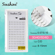 Seashine Lashes Extension Short Stem Russian Premade Volume Fans 3D/4D/5D/6D Pre-fanned Eyelash Extension 2024 - buy cheap