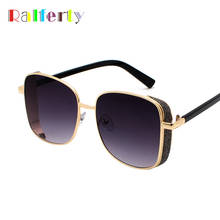 Ralferty-Gafas de sol con protección Retro para mujer, lentes de sol de diseñador de lujo con purpurina, UV400, gradientes grises, J3346 2024 - compra barato