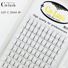 Colash-cílios postiços pré-fabricados 3d/4d/5d/6d., cílios postiços de haste longa, extensões de volume russo, vison sintético.