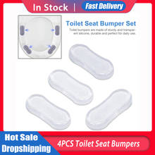 4 pces universal toalete assento pára-choques com forte adesivo para bidé acessórios do banheiro almofadas de proteção acessório substituição 2024 - compre barato