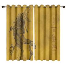 100% Blackout Curtains for Living Room Personalized Anubis Print Bedroom Curtain Custom Made Window Treatment 2024 - buy cheap