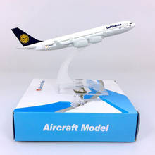 16CM German Lufthansa 340 aircraft 1:400 Air airbus A340 model landing gear W base alloy airplane collectible display Plane toy 2024 - buy cheap