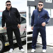 Conjuntos de roupas masculinas para outono, conjunto de 2 peças de moletom + calça de moletom para homens, tamanho grande de 8xl 9xl 2024 - compre barato