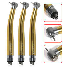 3*NSK Pana Max Style Dental High Speed Handpiece Push Button Single Water Spray  Air Turbine 4 Holes FG 1.6mm Burs  Gold Color 2024 - buy cheap