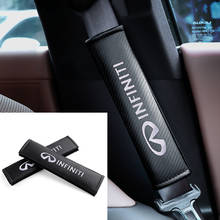Almohadillas para cinturón de seguridad de coche, funda de cojín con correa de hombro para Infiniti FX35, Q50, Q30, QX50, QX60, QX70, decoración de estilo de coche, 2 uds. 2024 - compra barato