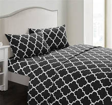 Black Blue Sheet Sets White Cloud Line Pattern Modern Luxury Comforter Bedding Set Fashion King Queen Twin Size Bed Linen Gift 2024 - buy cheap