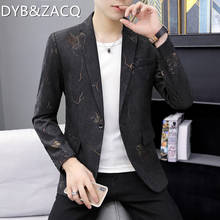 Casual Small Suit Jacket Male Korean Style Self-cultivation Trend Autumn 2021 New Handsome Fashion Single Suit Top Clothes 3XL 2024 - buy cheap