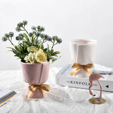 Fresh Bouquet Shape Ceramic Vase Home Creative Floral Living Room Flower Arrangement Utensils Decoration Cachepot For Flowers 2024 - buy cheap