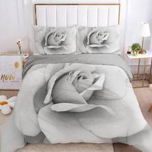 3D Duvet Cover Set Bedding Sets Double Queen Blanket Quilt Cover Country Gray rose Bedclothes Bed Linings EUR UK 2-3pcs/set 2024 - buy cheap