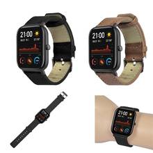 Substituição pulseira de relógio de couro retro pulseira de relógio para huami amazfit gts inteligente acessórios wearable #829 2024 - compre barato