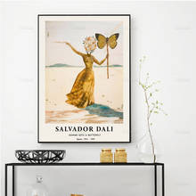 Salvadors Dalí Woman with a butterfly, arte Dali, Surrealismo, impresión artística Vintage, impresión Dali-Póster moderno para pared 2024 - compra barato