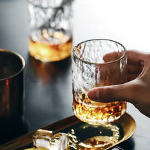 Vaso de whisky de estilo japonés simple, diseño creativo de textura de árbol, licor, Brandy, cerveza, taza de agua transparente, Bar, Vaso para el hogar 2024 - compra barato