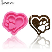 Crystal Epoxy Resin Mold Love Heart Bear Paw Keychain Casting Silicone Mould DIY Crafts Jewelry Pendant Making Tools 2024 - buy cheap