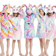 Children Bath Robe Baby Towel Children's star Unicorn Hooded Bathrobes For Boys Girls pajamas Kids Sleepwear Robe 3-12T 2024 - buy cheap