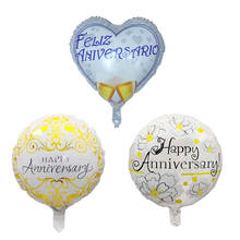 50pcs 18inch Happy Anniversary Foil Balloons Birthday Party Decor Pineapple Helium Balloons Wedding Anniversary Party Supplies 2024 - buy cheap