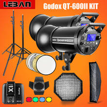 Godox QT600II 600WS GN76 1/8000s HSS estudio Flash estroboscópico Kit de iluminación y X1T transmisor + rejilla Softbox + Puerta de Granero + soporte de luz 2024 - compra barato