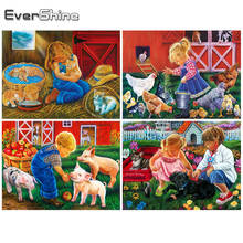 Evershine 5D DIY Diamond Painting Child Craft Kit Diamond Embroidery Farm Cartoon Cross Stitch Mosaic Home Decorations 2024 - buy cheap